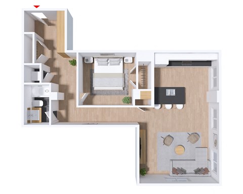 a floor plan of a two bedroom apartment